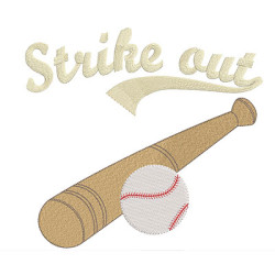 Diseño Para Bordado Gran Strike Out Grande