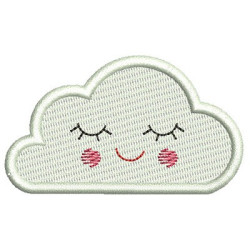 Diseño Para Bordado Nube Cute Patch 4