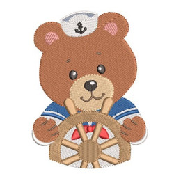 Embroidery Design Bear Sailor 1