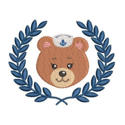 Embroidery Design Female Sailor In Frame 3