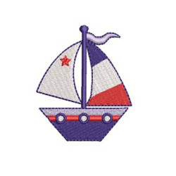 Embroidery Design Boat Sailor 2