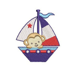 Embroidery Design Boat Monkey Season 2