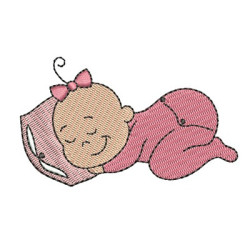 Diseño Para Bordado Bebé Dormido 2