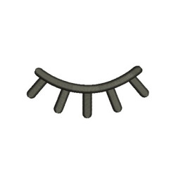 Embroidery Design Eye Closed 8 Cm