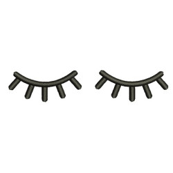 Embroidery Design Eyes Closed 2