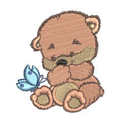 BEAR WITH BUTTERFLY