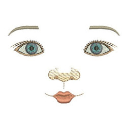 Embroidery Design Doll Face Boy 1