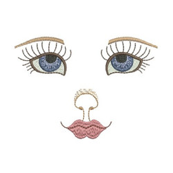Embroidery Design Doll Face Girl 2
