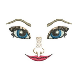 Embroidery Design Doll Face Girl 4