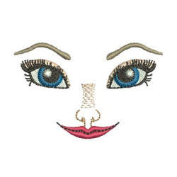 Diseño Para Bordado Rostro Muñeca Niña 4