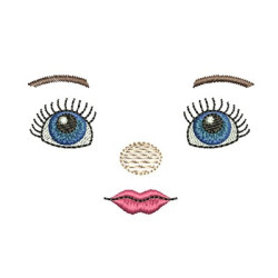 Embroidery Design Doll Face Girl 7