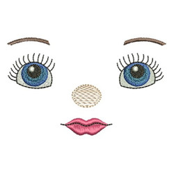 Embroidery Design Doll Face Girl 8