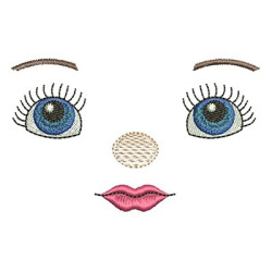 Diseño Para Bordado Rostro Muñeca Niña 8
