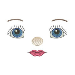 Embroidery Design Doll Face Girl 9