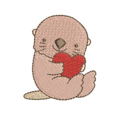 Diseño Para Bordado Bebé Nutria 5