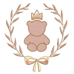 Diseño Para Bordado Silueta Oso En La Moldura 2