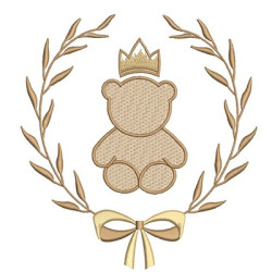 Diseño Para Bordado Silueta Oso En La Moldura 3