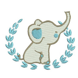Diseño Para Bordado Elefante En Marco 2
