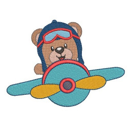Matriz De Bordado Urso Aviador 3