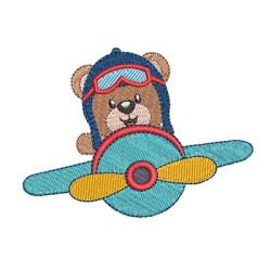 Embroidery Design Aviator Bear 4