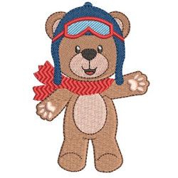 Embroidery Design Aviator Bear 6