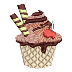 Matriz De Bordado Sorvete Com Cobertura Sundae