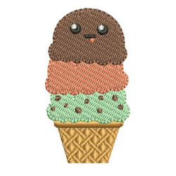 Diseño Para Bordado Helado Cute 1