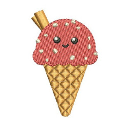 Diseño Para Bordado Helado Cute 2