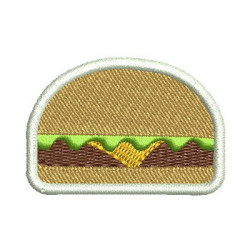 Matriz De Bordado Hambúrguer Patch