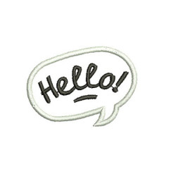 Matriz De Bordado Hello Patch