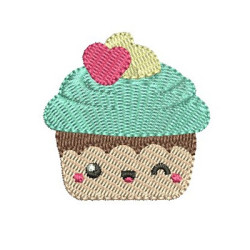 Diseño Para Bordado Cupcake Cute 3