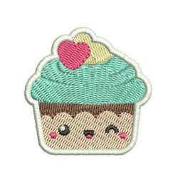 Matriz De Bordado Cupcake Cute 3 Patch