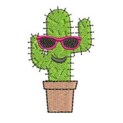 Diseño Para Bordado Cactus Cool