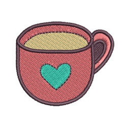 Diseño Para Bordado Taza Cute