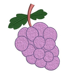 Diseño Para Bordado Uvas Llenadas Completas