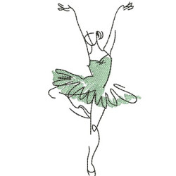 Matriz De Bordado Bailarina Estilizada 1
