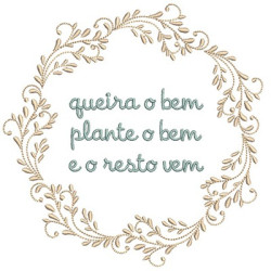 Diseño Para Bordado Qué El Bien, Plante El Bien