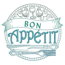 Embroidery Design Bon Appétit