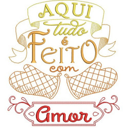 Diseño Para Bordado Aquí Todo Es Hecho Con Amor Pt