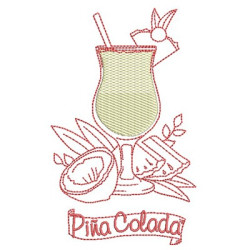 Embroidery Design Pina Colada