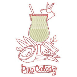 Diseño Para Bordado Pina Colada