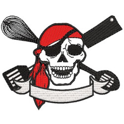Embroidery Design Culinary Skull