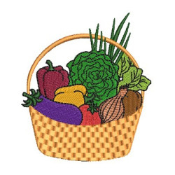 Matriz De Bordado Cesta De Legumes 3