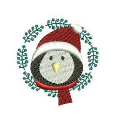 PENGUIN ON CHRISTMAS FRAME