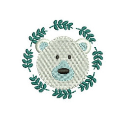 POLAR BEAR ON CHRISTMAS FRAME