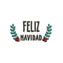 Embroidery Design Feliz Navidad On Christmas Frame