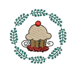 CUPCAKE ON CHRISTMAS FRAME