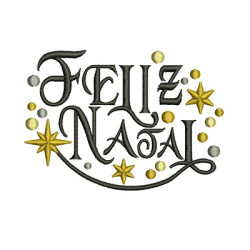 Diseño Para Bordado Feliz Navidad 7pt
