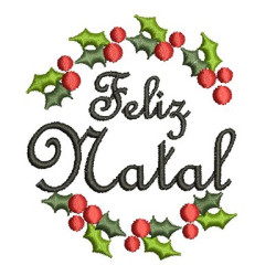 Matriz De Bordado Guirlanda De Feliz Natal 5