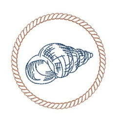 Embroidery Design String Frame With Conch
